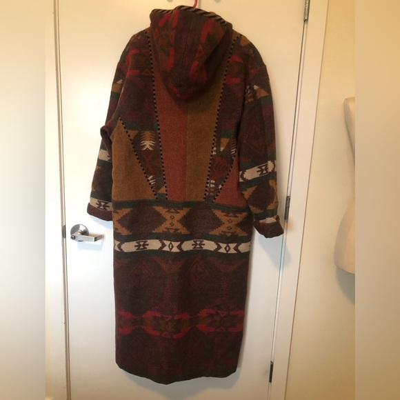 VINTAGE BLANKET COAT CB CANVASBACKS L XL WESTERN WOOL WOVEN - Picture 7 of 16